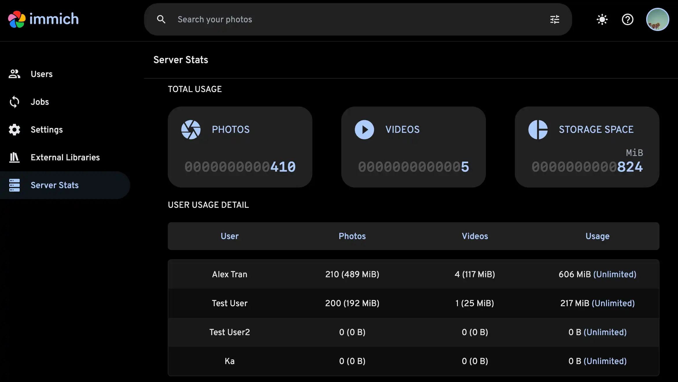 server statistic